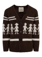 Кардиган (коричневый/белый, 855AV; 2), фото 1