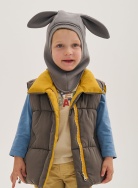 Шапка-шлем Bunny Teddy l.grey 1-2г, фото 5