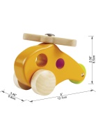 E0051_HP Деревянный маленький "Вертолет", фото 2