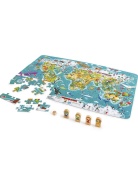 E1626_HP Пазл "Карта мира" 2в1, игра-бродилка, фото 1